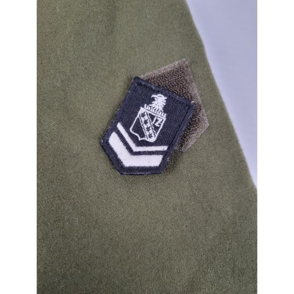 Izzue IZ-X04-Army Green Wool Blend Mens Large Button Military Style Heavy Jacket - Picture 7 of 16